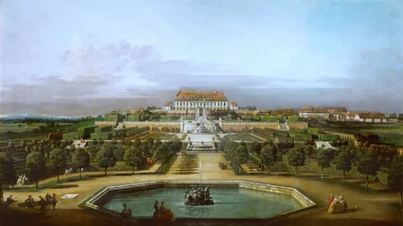 El palacio imperial de Schlosshof, lado del jardín